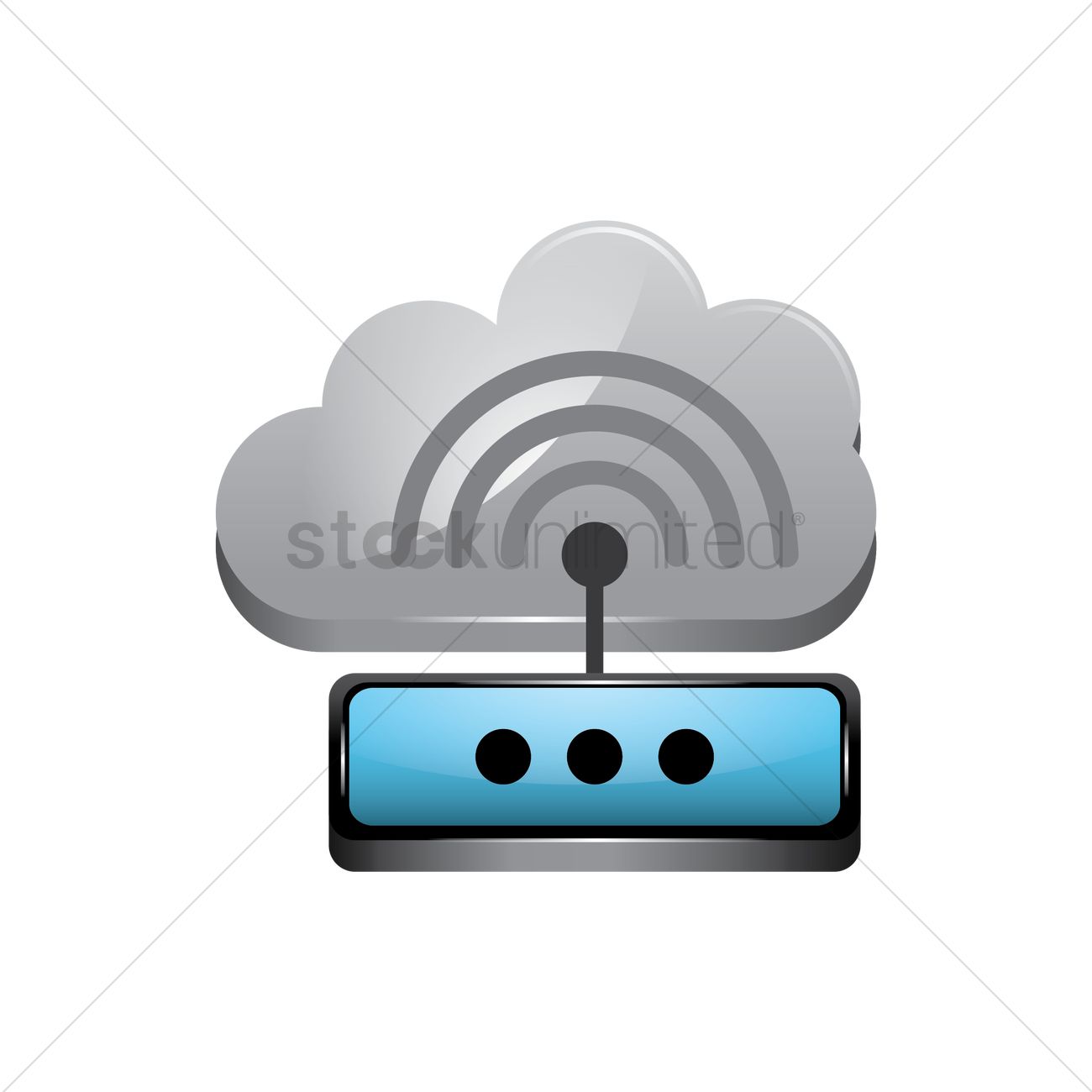 1300x1300 Cloud With Wifi Router Icon Vector Image
