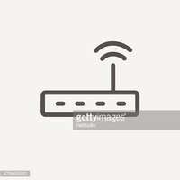 200x200 Wifi Router Modem Thin Line Icon Stock Vectors