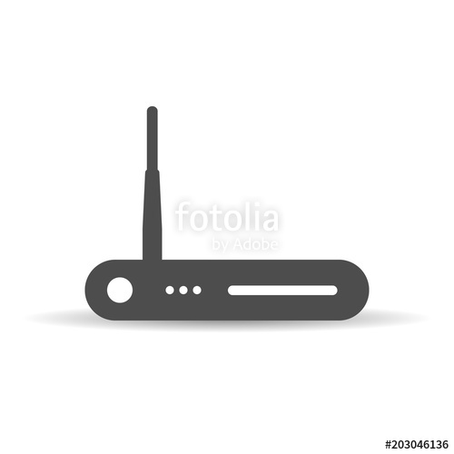 500x500 Modem Vector Icon, Wifi Router Symbol Modern, Simple Flat Vector