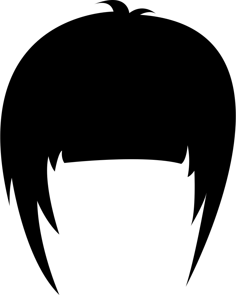 784x980 Hair Wig With Side Bangs Png Icon Free Download
