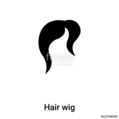 500x500 Hair Wig Icon Vector Isolated On White Background, Logo Concept