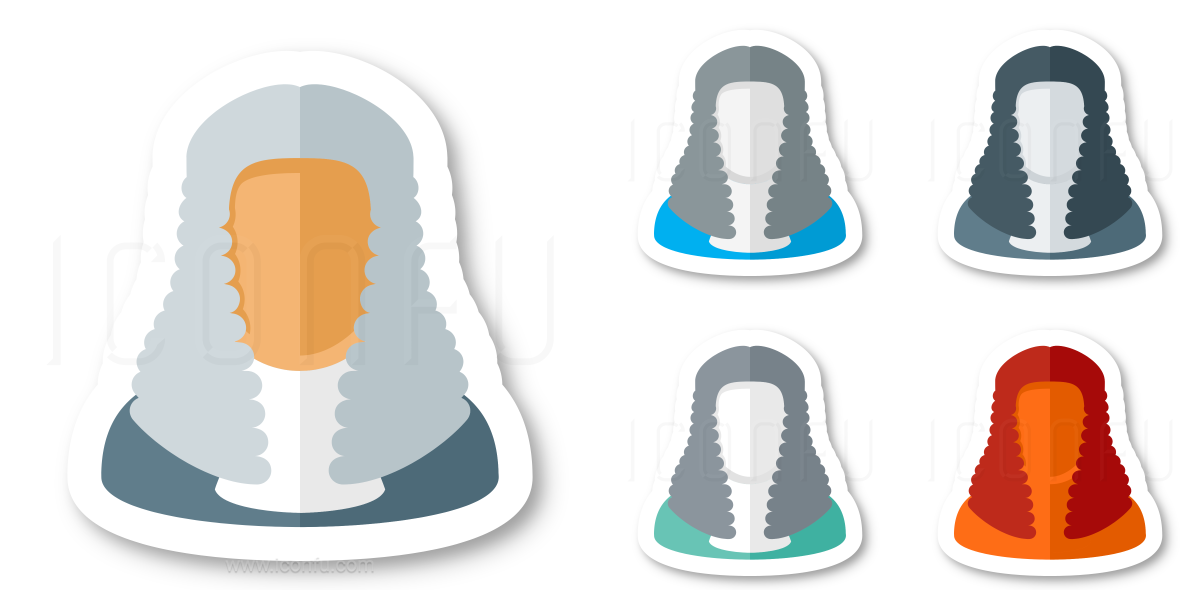 1200x600 Judge Wig Icon