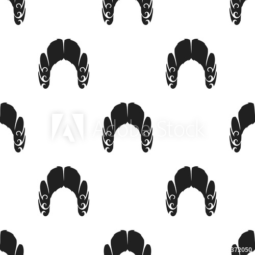 500x500 Judges Wig Icon In Black Style Isolated On White Background Hats