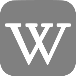 256x256 Gray Wikipedia Icon