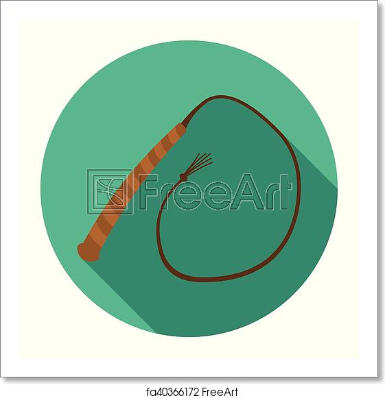 561x581 Free Art Print Of Whip Icon Flat Singe Western Icon From The Wild
