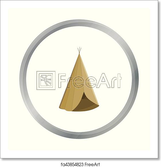 561x581 Free Art Print Of Wigwam Icon Cartoon Singe Western Icon