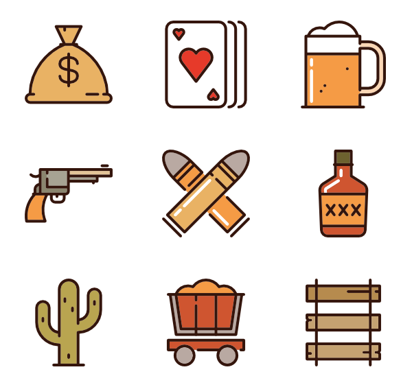 600x564 Wild West Icons