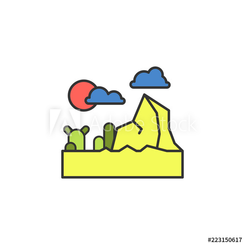 500x500 Canyon Colored Icon Element Of Wild West Icon For Mobile Concept