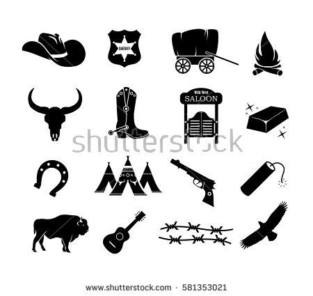 450x425 Cowboy, Western, Wild West Icon Set Vector American, Badge, Bandit
