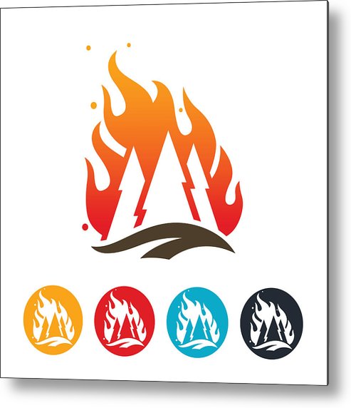 493x572 Wildfire Icon Metal Print