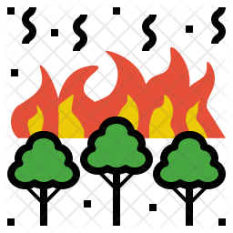 256x256 Wildfire Icon Of Colored Outline Style