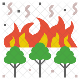 256x256 Wildfire Icon Of Flat Style