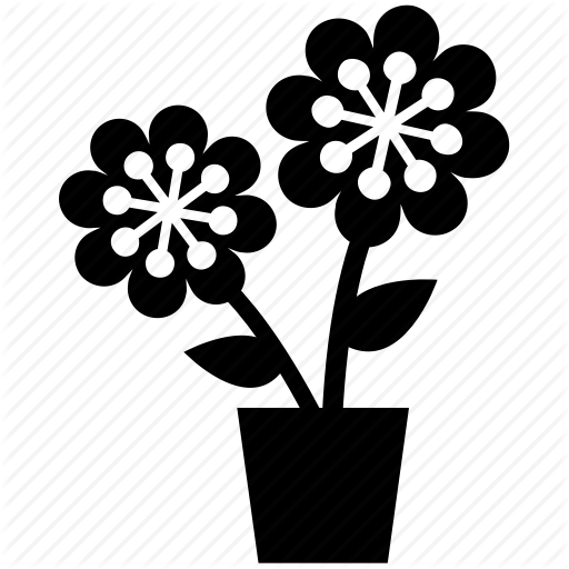 512x512 Flower,black And White,plant,flowerpot,petal,monochrome