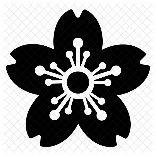 512x512 Wild Flower Icon Of Glyph Style