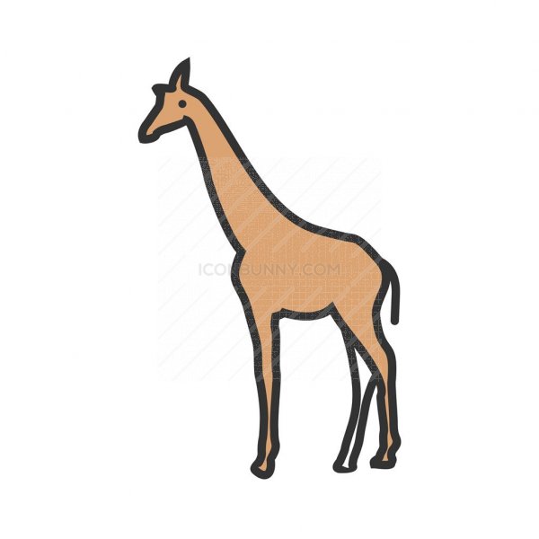 600x600 Giraffe Line Filled Icon