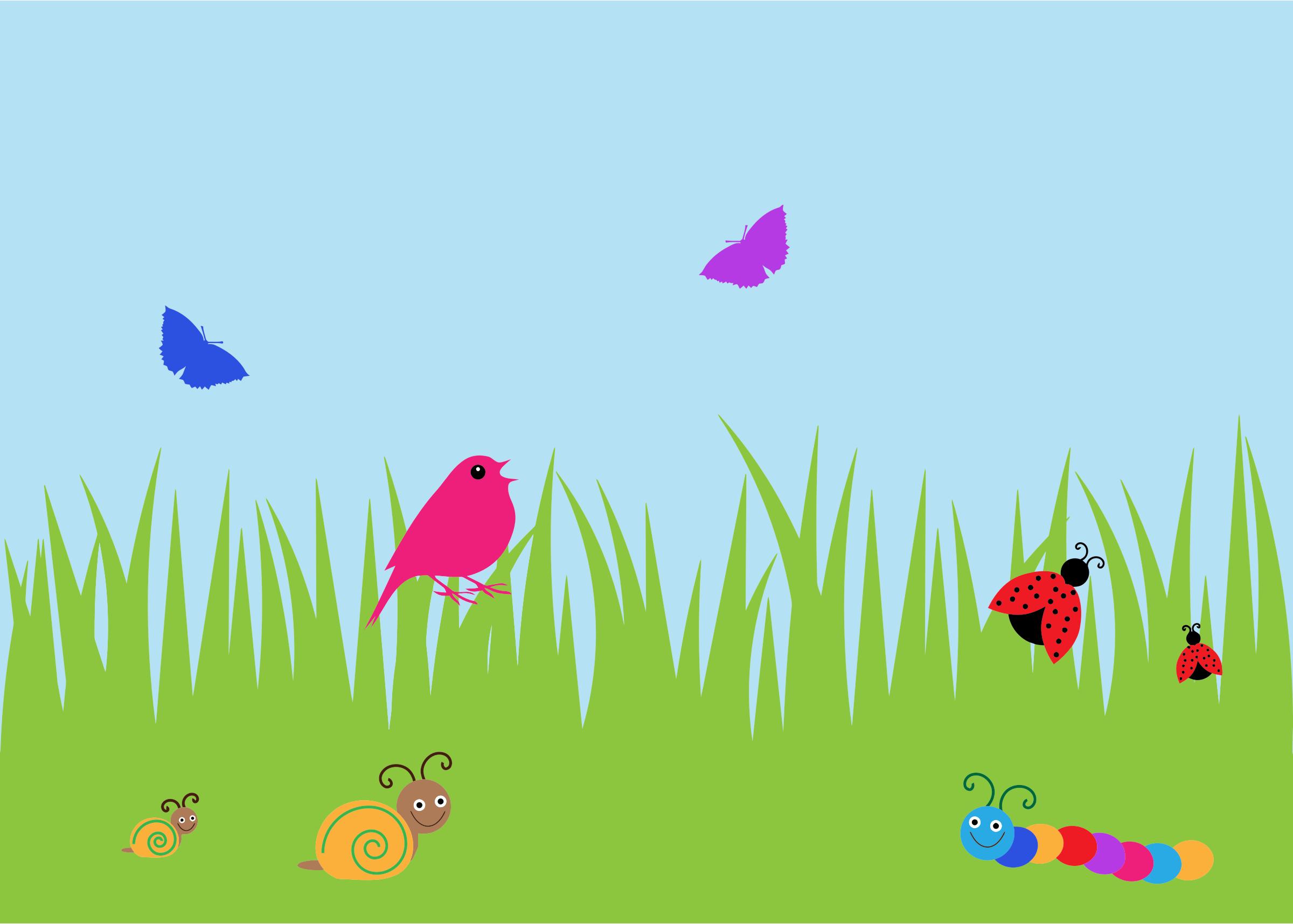 2400x1716 Summer Field Wildlife Icons Png