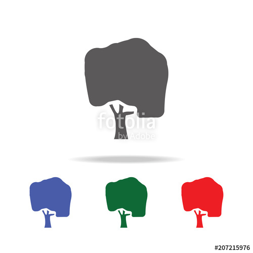 500x500 Tree Willow Icon Elements Of Trees In Multi Colored Icons
