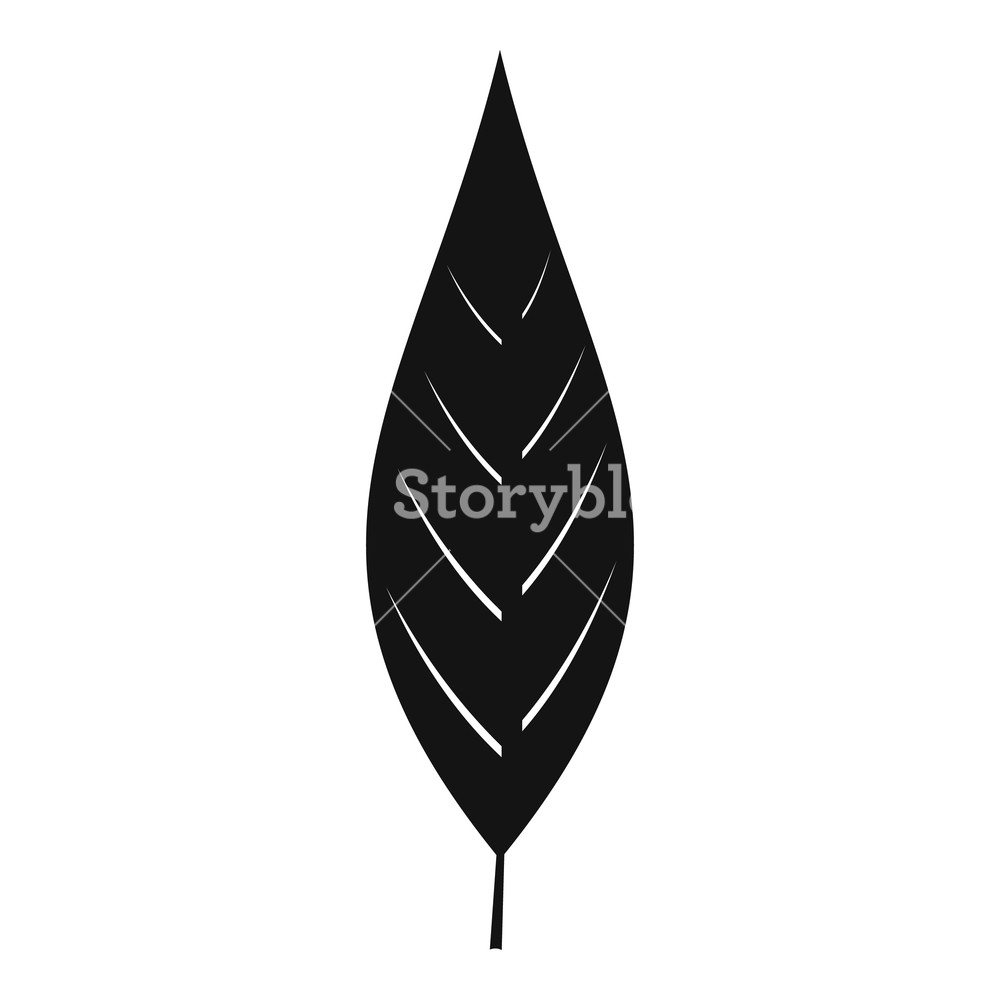 1000x1000 Leaf Of Willow Icon Simple Illustration Of Leaf Of Willow Vector
