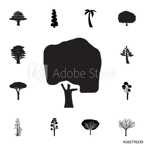 500x500 Tree Willow Icon Set Of Silhouette Of Tree Icons Web Icons