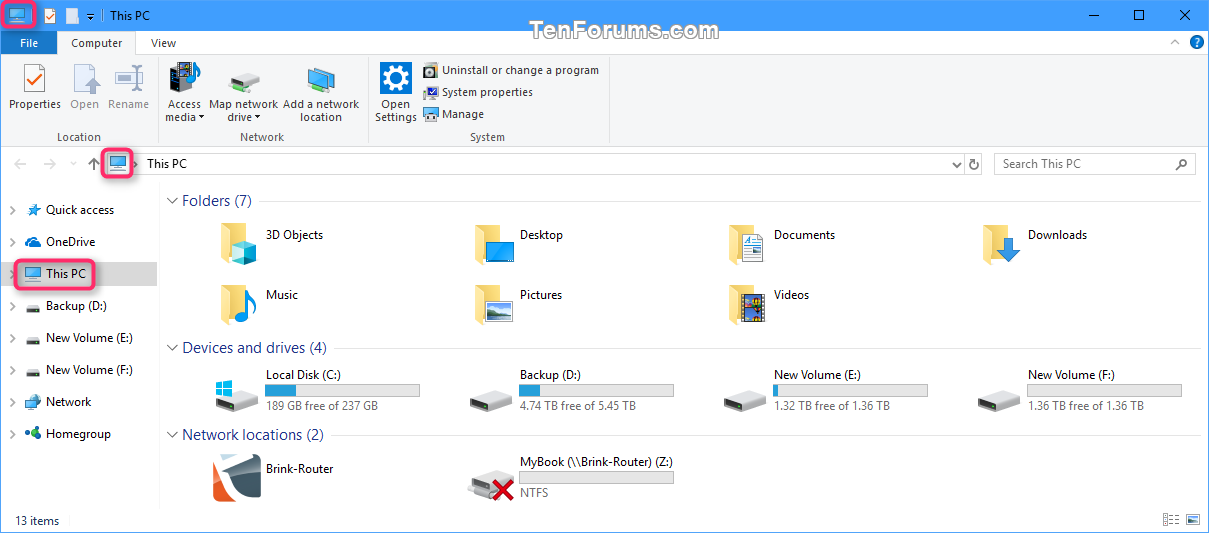 1209x533 Change Default Icon For This Pc In Windows Tutorials