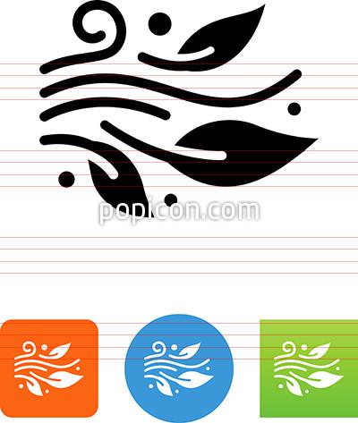 400x473 Wind Blowing Leaves Icon