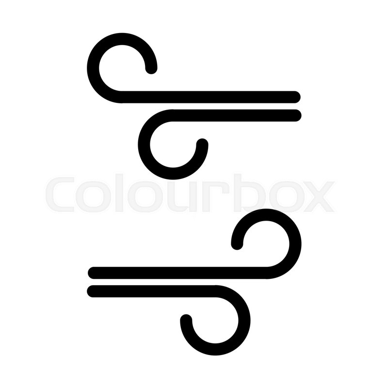 800x800 Blowing Wind, Windy Line Icon For Apps Stock Vector Colourbox