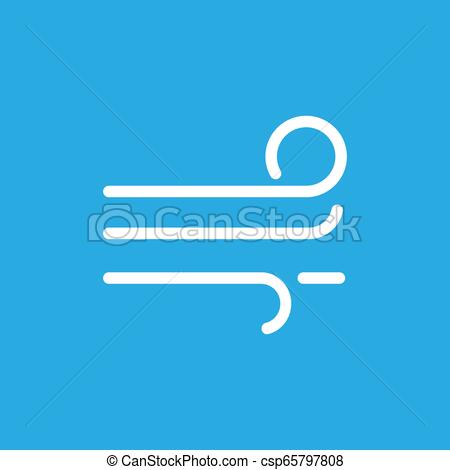 450x470 Blowing Wind Icon Vector Illustration, Flat Design Blowing Wind