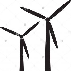 300x300 Wind Turbine Icon Windmill Silhouette Black Hoodamathrun