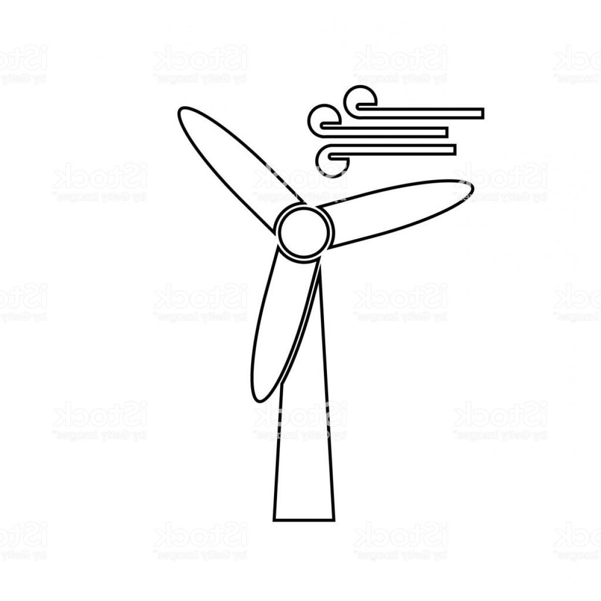 1228x1228 Wind Turbine Renewable Energy Vector Icon Thin Line Gm Soidergi
