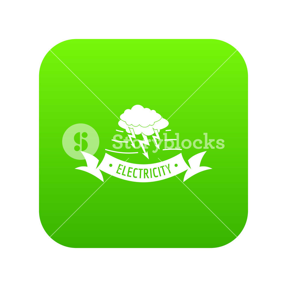 1000x1000 Wind Energy Icon Green Vector Isolated On White Background Royalty