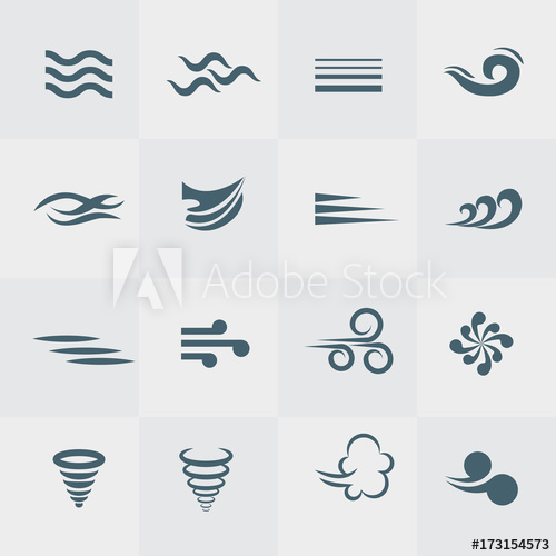 500x500 Illustration Vector Of Wind Icon Collection