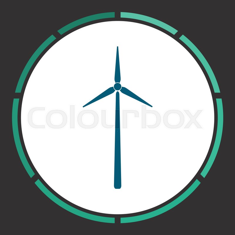 800x800 Wind Power Icon Vector Flat Simple Stock Vector Colourbox
