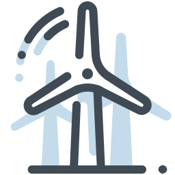 256x256 Wind Power Vector Image