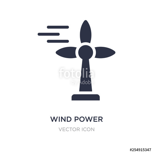500x500 Wind Power Icon On White Background Simple Element Illustration