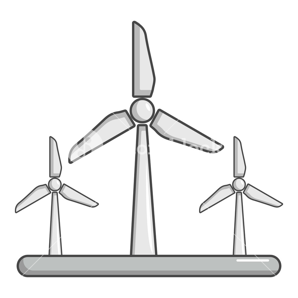 1000x1000 Eolic Turbine Icon Cartoon Illustration Of Eolic Turbine Vector