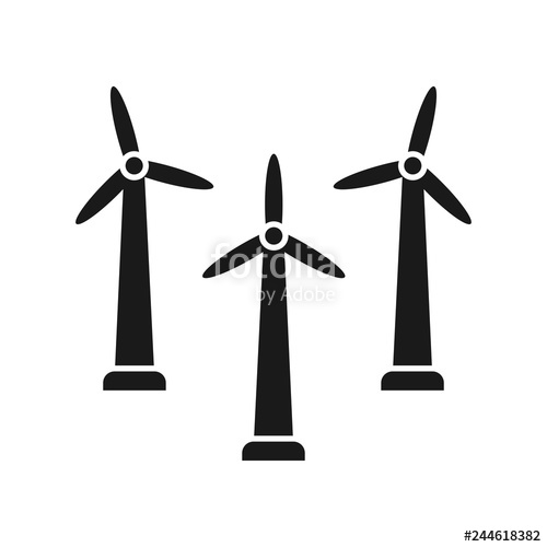 500x500 Wind Turbine Icon Stock Image And Royalty Free Vector