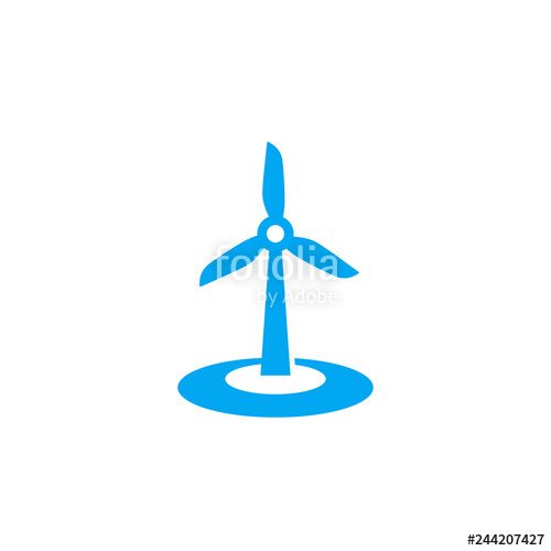 500x500 Wind Turbine Icon On White Stock Image And Royalty Free Vector