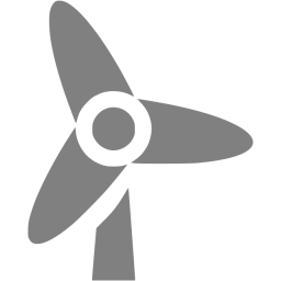 256x256 Gray Wind Turbine Icon