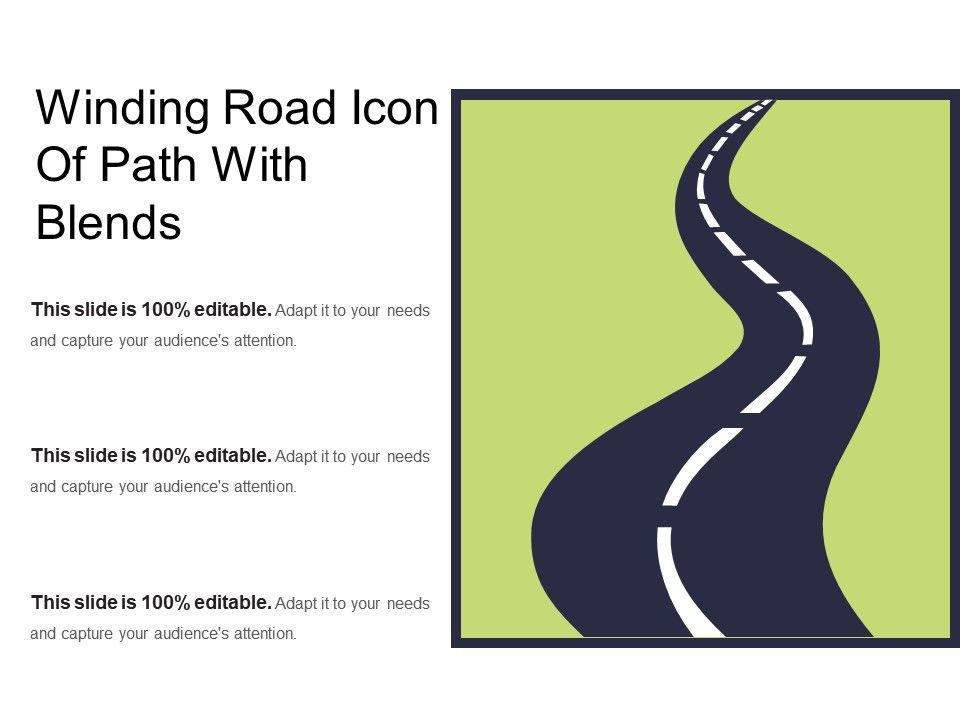 Winding Road Icon Of Path With Blends Template Presentation 960x720 Winding Road Icon Of Path With Blends Template Presentation