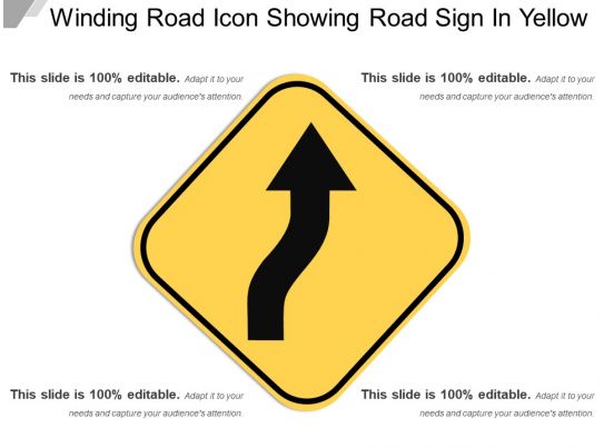 Winding Road Icon Showing Road Sign In Yellow Templates 543x403 Winding Road Icon Showing Road Sign In Yellow Templates