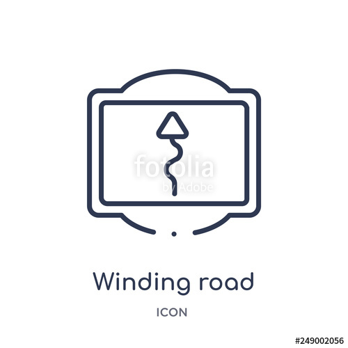 Winding Road Icon From Traffic Signs Outline Collection Thin Line 500x500 Winding Road Icon From Traffic Signs Outline Collection Thin Line