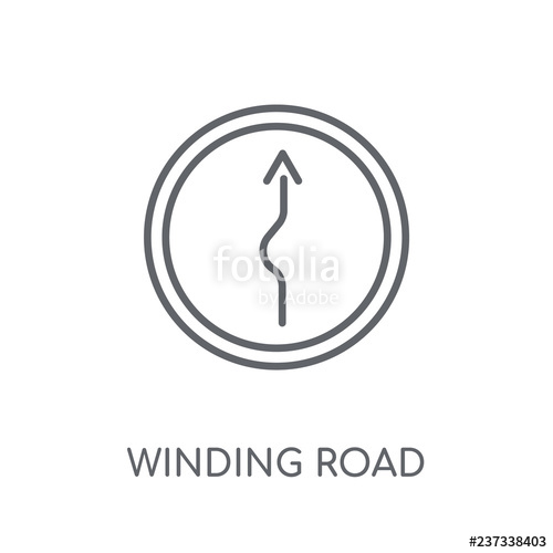 Winding Road Sign Linear Icon Modern Outline Winding Road Sign 500x500 Winding Road Sign Linear Icon Modern Outline Winding Road Sign