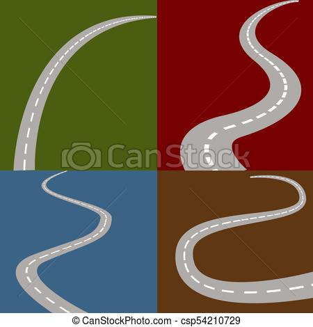 Curving Winding Road Icon Set An Image Of Four Winding 450x470 Curving Winding Road Icon Set An Image Of Four Winding