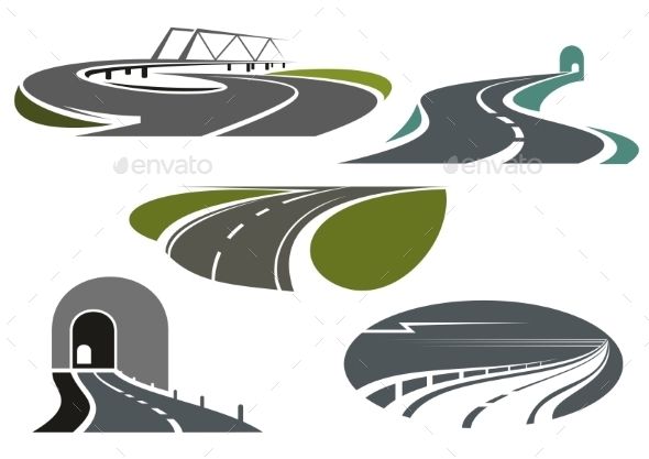 Mountain Tunnels, Highways, Overpass Road With Bridge And Winding 590x417 Mountain Tunnels, Highways, Overpass Road With Bridge And Winding