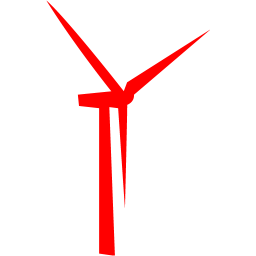 256x256 Red Windmill Icon