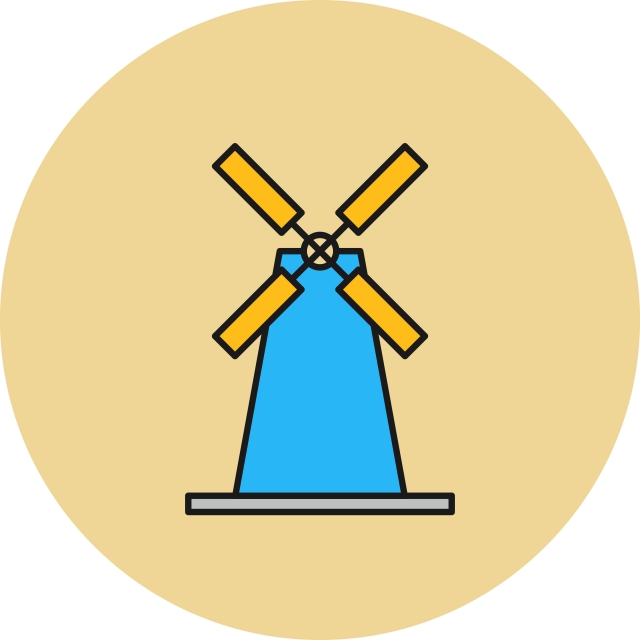 640x640 Windmill Icon For Your Project, Windmill, Mill, Wind Mill Png