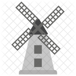 256x256 Windmill Icon Of Flat Style