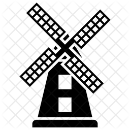 256x256 Windmill Icon Of Glyph Style