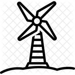256x256 Windmill Icon Of Line Style