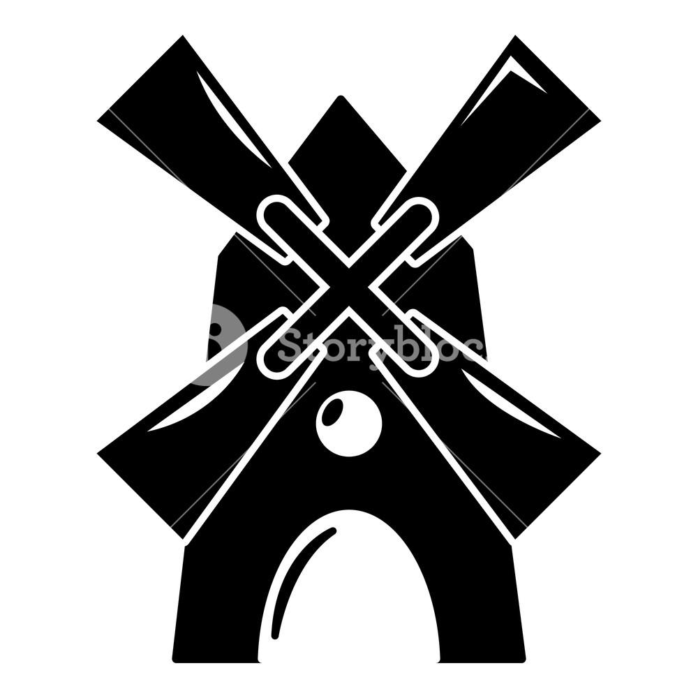1000x1000 Windmill Icon Simple Illustration Of Windmill Vector Icon